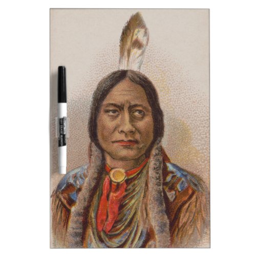 Smoke Signals Lakota Indian Chief Sitting Bull Dry Erase Board