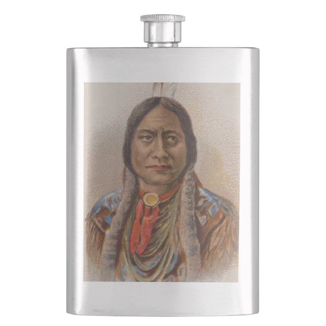 Smoke Signals: Lakota Indian Chief Sitting Bull Flask (Front)