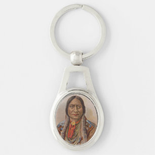 Smoke Signals: Lakota Indian Chief Sitting Bull Keychain