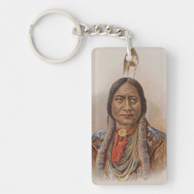 Smoke Signals: Lakota Indian Chief Sitting Bull Keychain (Front)