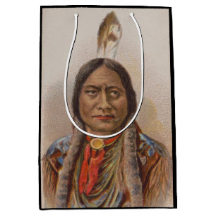 Smoke Signals: Lakota Indian Chief Sitting Bull Medium Gift Bag