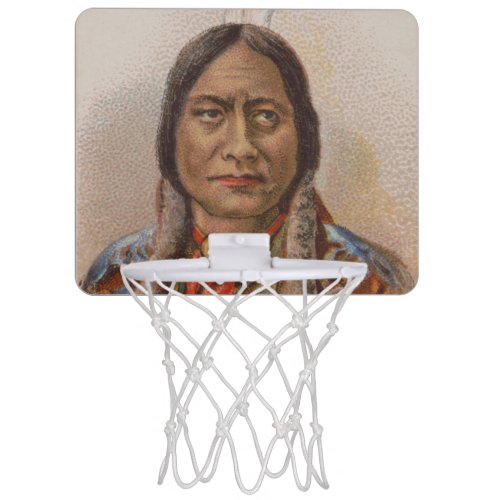 Smoke Signals Lakota Indian Chief Sitting Bull Mini Basketball Hoop