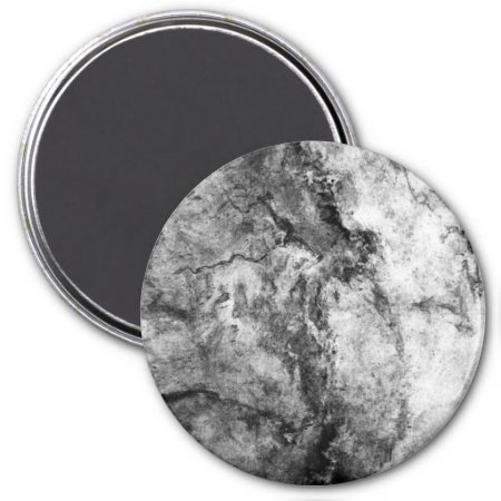 Smoke Streaked Black White Marble Stone Finish Magnet