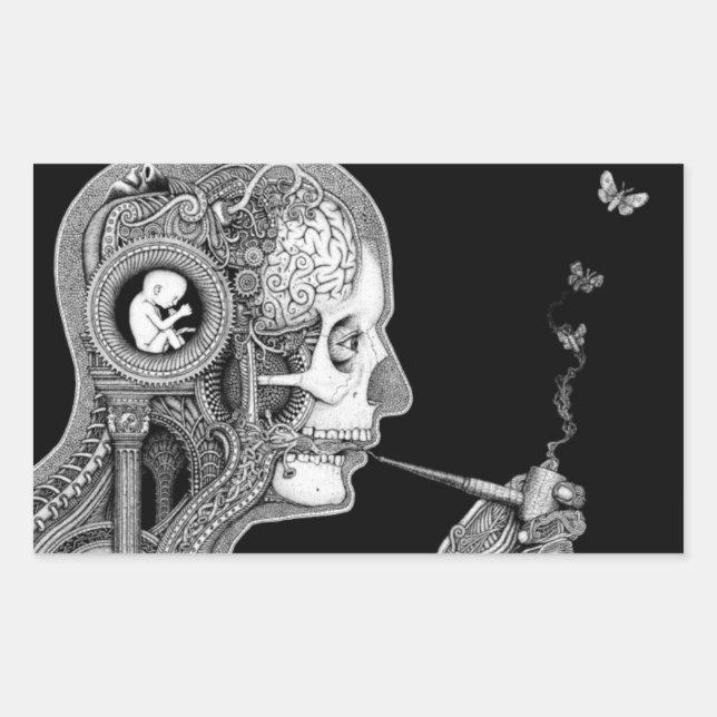 smoke the day away Sticker (Front)