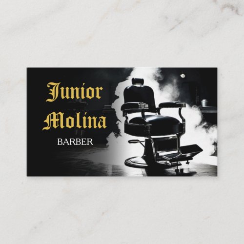 Smoke Theme  Barber  Barbershop Business Card