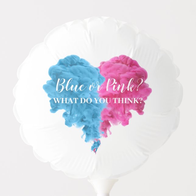Smoke ThemedGender Reveal Party Decoration Balloon (Front)