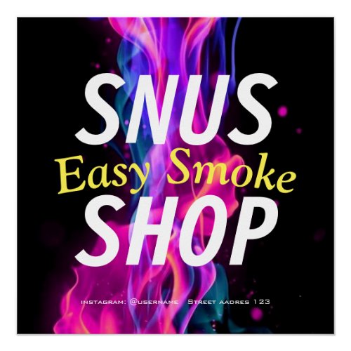 Smoke Vape Shop Business Supplies Garden Flag Poster