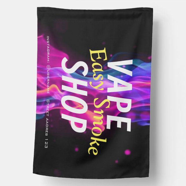 Smoke Vape Shop Business Supplies House Flag (Front)