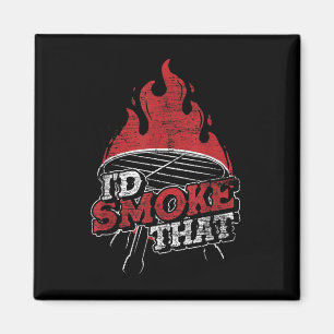 Smoked Meat Grilled Steak Funny Barbecue Magnet