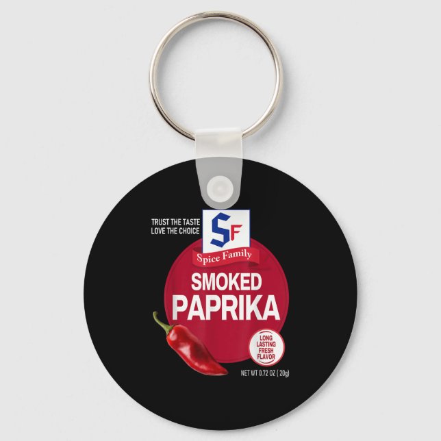 Smoked Paprika Halloween Spice Costume Group Match Keychain (Front)