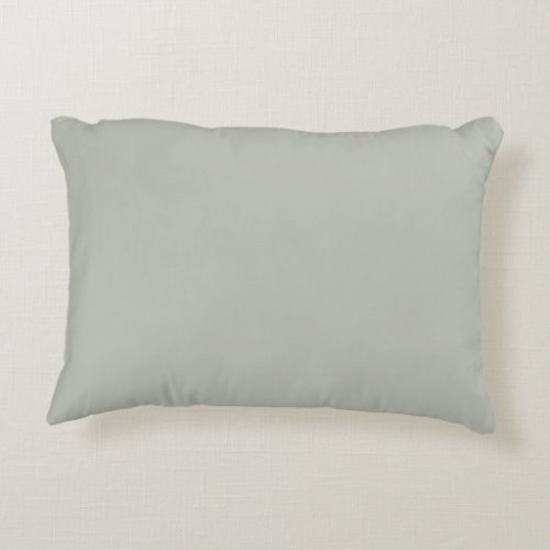 Smoked Sage Green Solid Color _ Gray Mist 419B Accent Pillow
