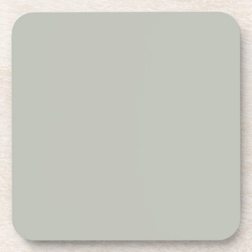 Smoked Sage Green Solid Color _ Gray Mist 419B Beverage Coaster