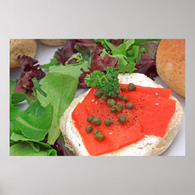 Smoked Salmon Bagel  Poster (Front)