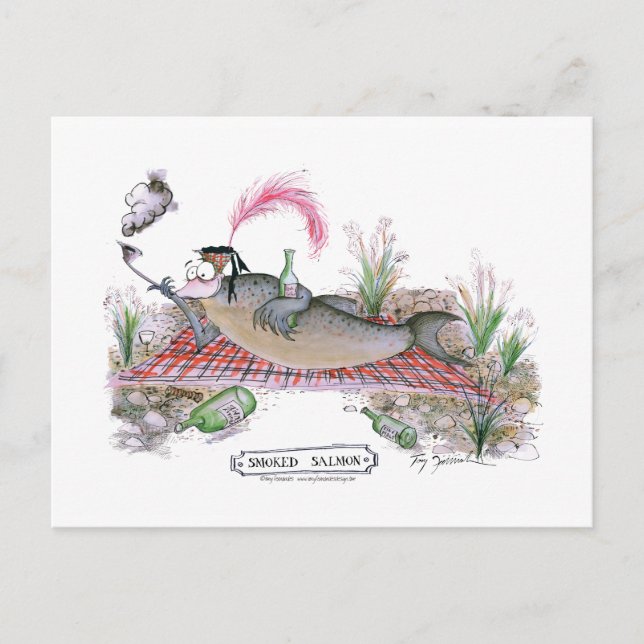 Smoked Salmon fish, tony fernandes Postcard (Front)