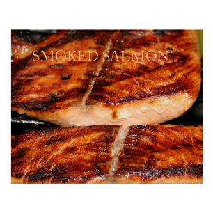 Smoked Salmon Glossy Poster