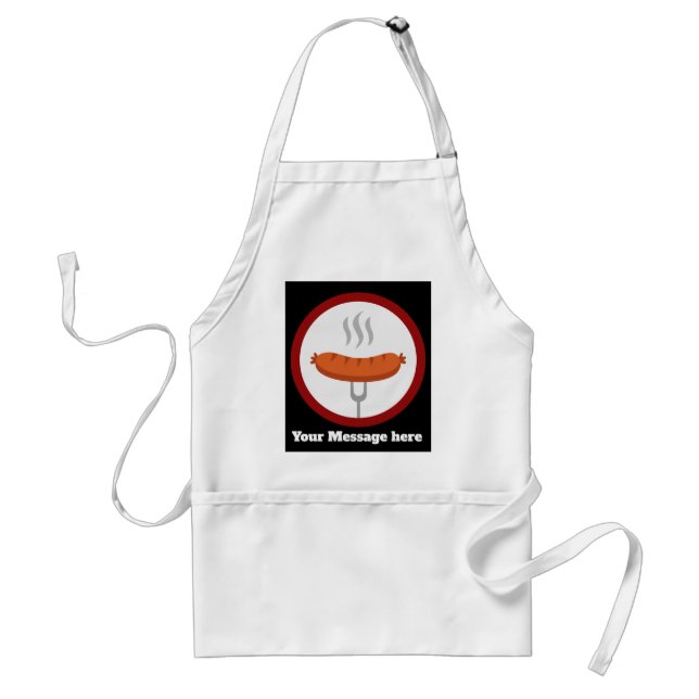 Smoked Sausage add message fun BBQ apron (Front)