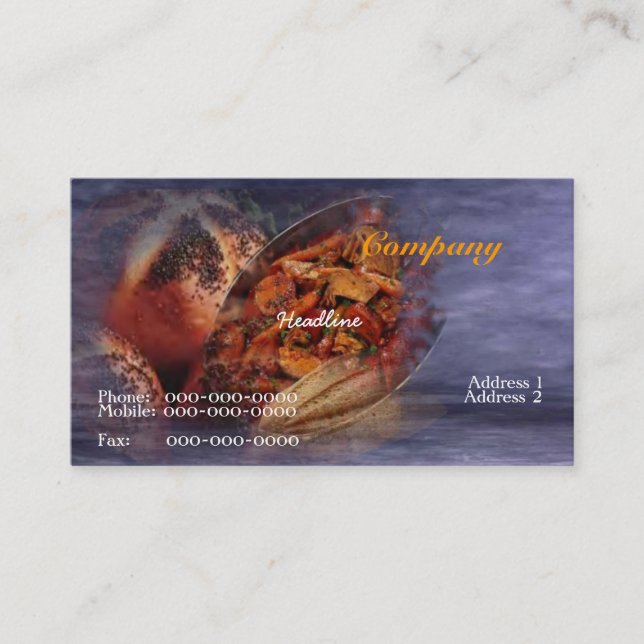 Smoked Sausage Business Card (Front)