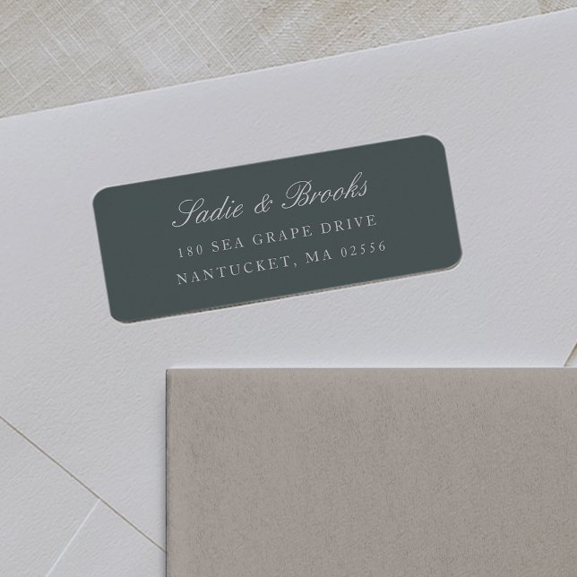 Smoked Spruce | Classic Script Return Address Label (Creator Uploaded)
