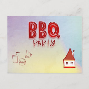 Smokehouse BBQ Party Invitation Postcard