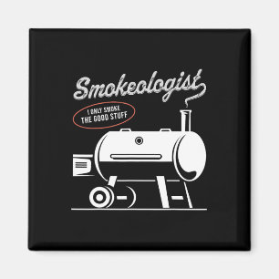 Smokeologist Bbq Dad Funny Smoking Meat Smoker Rbe Magnet