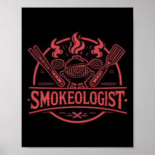 Smokeologist Bbq Smoker Meat Smoking Tools Grillin Poster