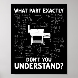 Smoker Bbq Science Funny Bbq Meat Smoking Grill Da Poster