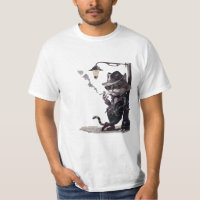 smoker cat noir-style shirt