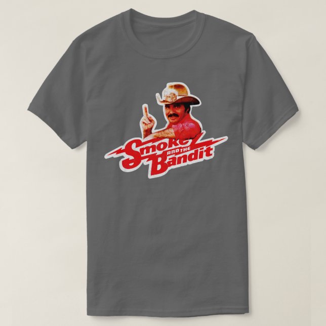 Smokey And The Bandit Burt Reynolds Funny Design T-Shirt (Design Front)