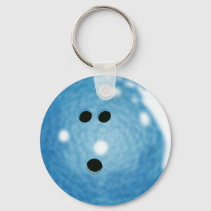 Smokey Blue Bowling Ball Keychain