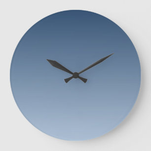 Smokey Blue Harmonious Light to Dark Shades  Large Clock