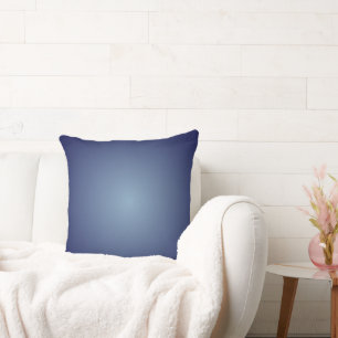 Smokey Blue Navy Gradient Hues Throw Pillow