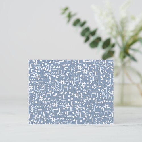 Smokey Blue Shades Dark to Light Music Notes