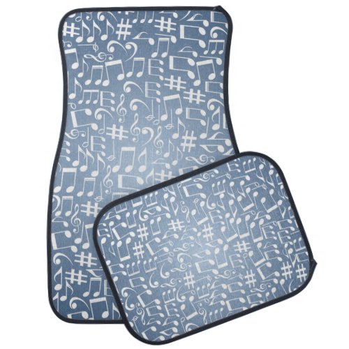 Smokey Blue Shades Light to Dark Stylish Car Floor Mat