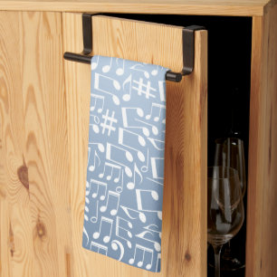 Smokey Blue Shades Light to Dark Stylish Kitchen Towel