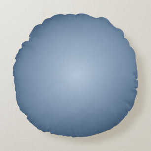 Smokey Blue Shades Light to Dark Stylish Round Pillow