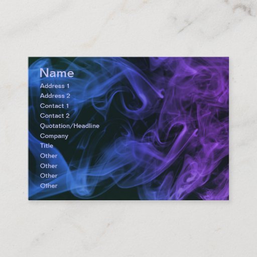 Customizable Smokey Business Card