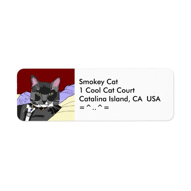 Smokey Cat Address Label (Front)