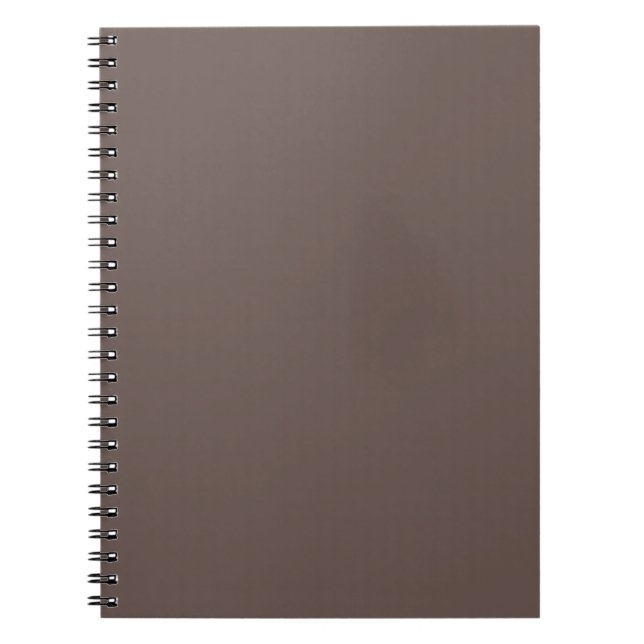 Smokey Coffee Quartz Neutral Brown Solid Color Notebook (Front)