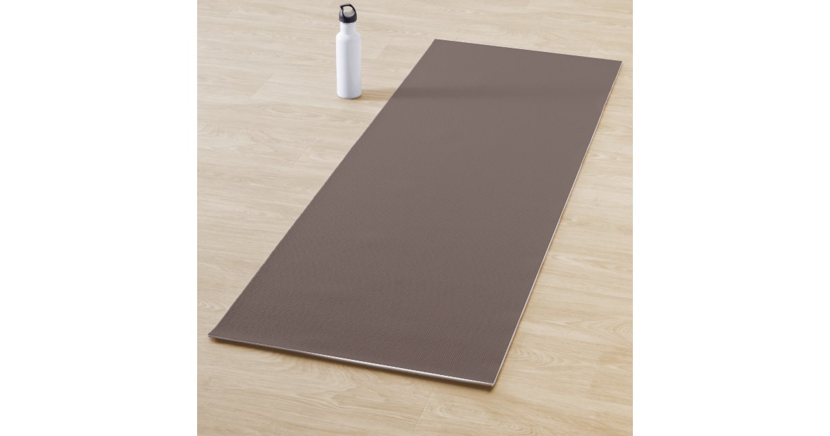 Smokey Coffee Quartz Neutral Brown Solid Color Yoga Mat | Zazzle