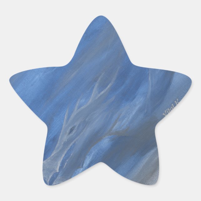 Smokey Dragon Star Sticker (Front)