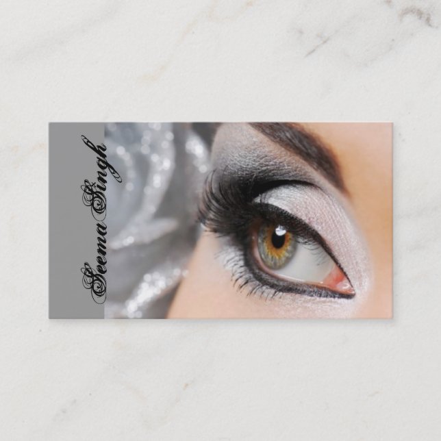 Smokey Eye silver Business Card (Front)