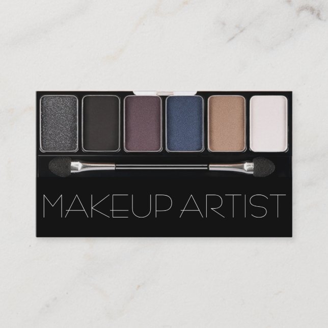 Smokey Eyeshadow Palette MakeUp Artist Cosmetics Business Card (Front)