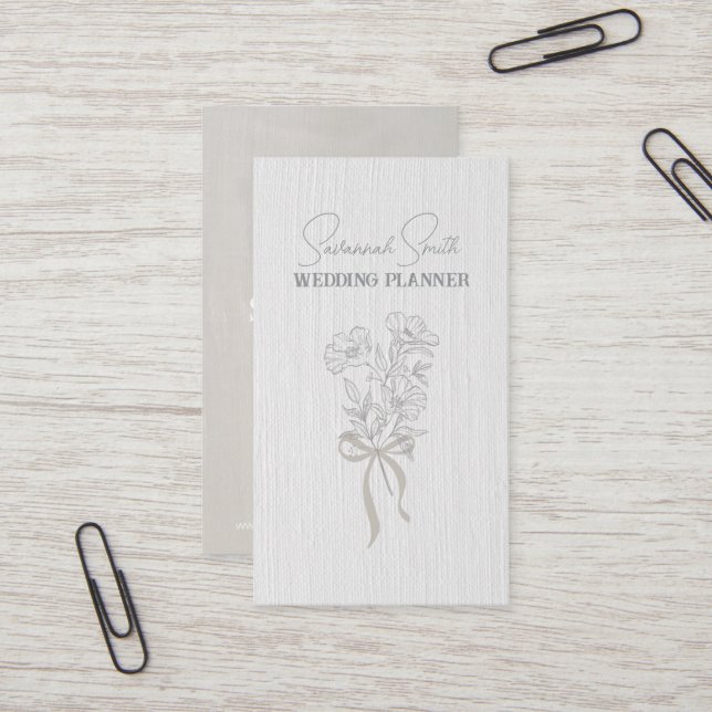smokey floral business card (Front/Back In Situ)
