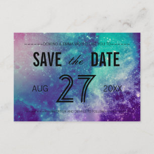 Smokey Galaxy Save the Date Cards