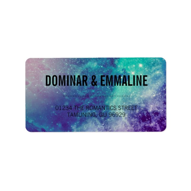 Smokey Galaxy Wedding Address Labels (Front)