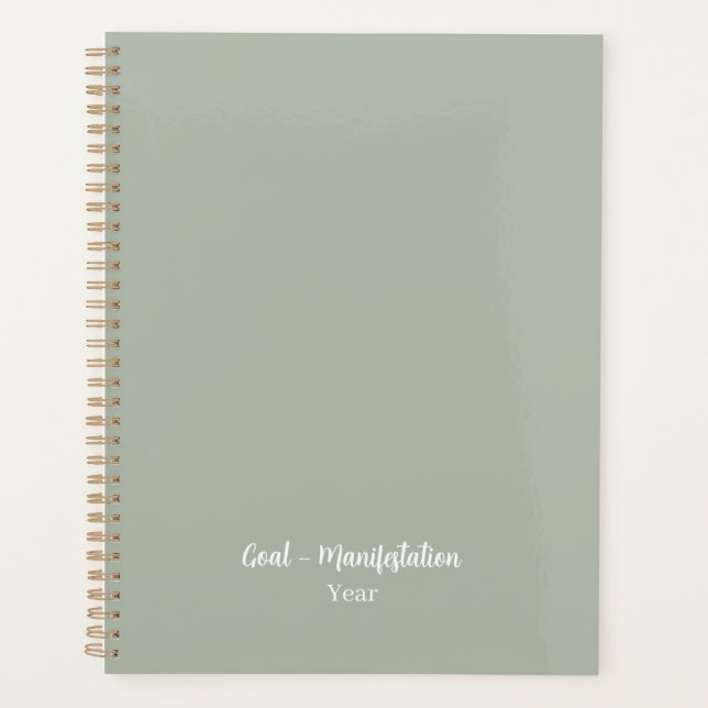 Smokey green planner (Front)
