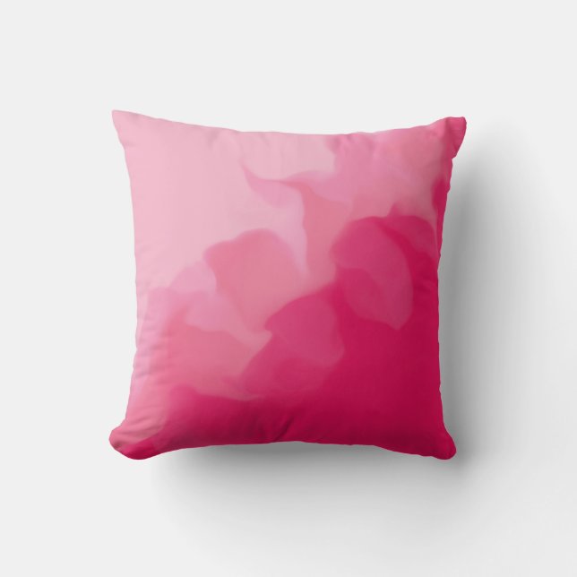 Smokey Light and Dark Pink Throw Pillow (Front)