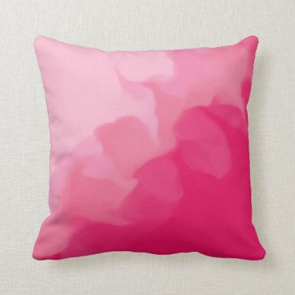 Smokey Light and Dark Pink Throw Pillow