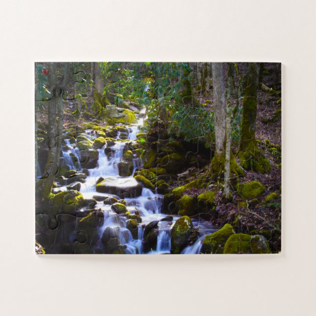 Smokey Mountain River Creek North Carolina Jigsaw Puzzle (Horizontal)