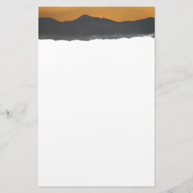 Smokey Mountain Sunrise Stationery (Front)